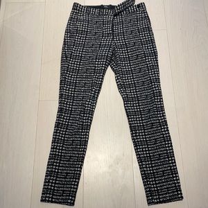 Theory Houndstooth Print Black and White Pants Size 4